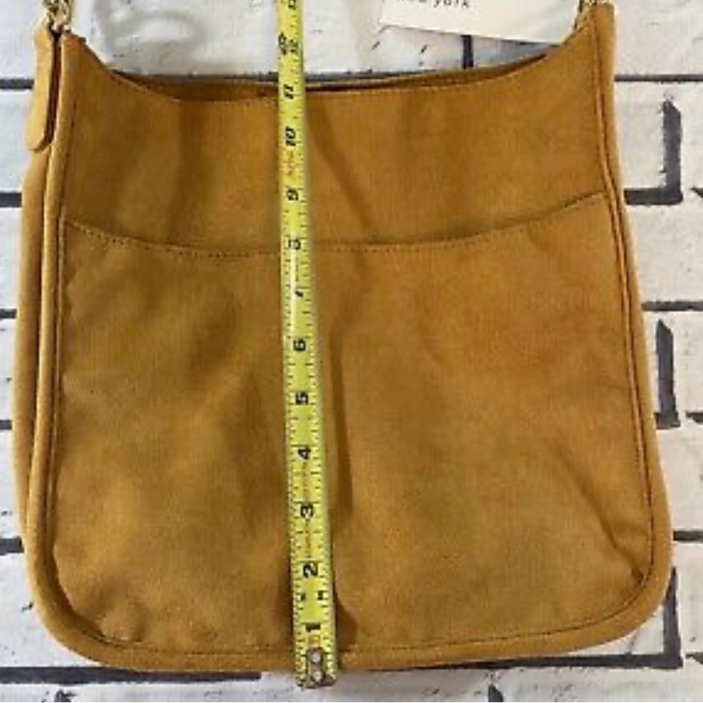Ah.dorned Light Brown Vegan Suede Bag newish (wo/strap)